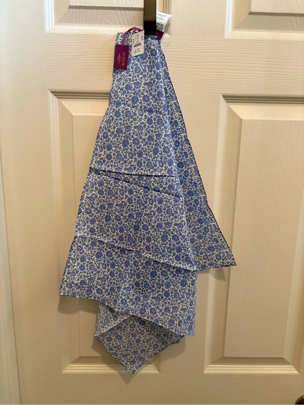 J. Crew Blue Floral Cotton Scarf/Wrap